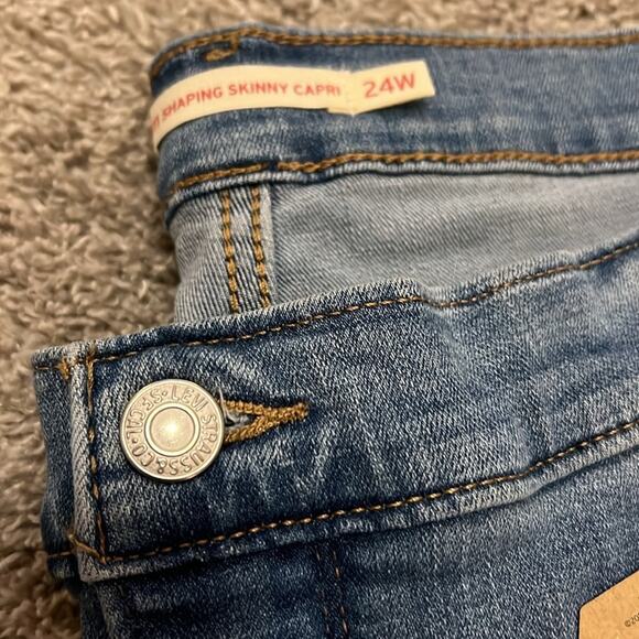 NWT Levi’s Jeans 311 Shaping Skinny Capris Womens Blue Stretch Mid Rise 24W NEW - Picture 5 of 16